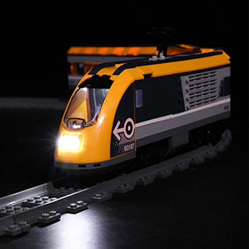 YUNXIAO Juego de iluminación LED para tren Lego 60197 City de pasajeros, seguro y fiable, compatible con Lego 42121 (solo luces, no modelos Lego).