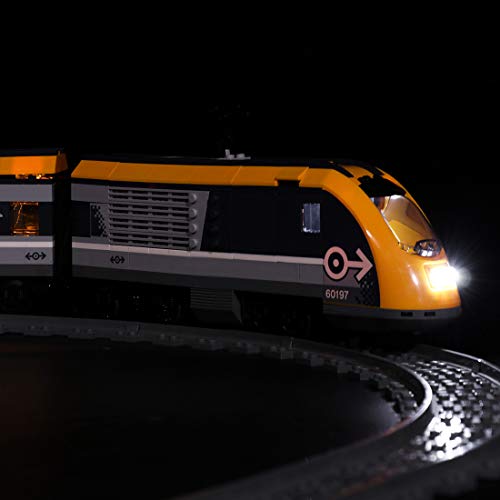 YUNXIAO Juego de iluminación LED para tren Lego 60197 City de pasajeros, seguro y fiable, compatible con Lego 42121 (solo luces, no modelos Lego).