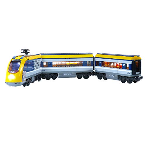 YUNXIAO Juego de iluminación LED para tren Lego 60197 City de pasajeros, seguro y fiable, compatible con Lego 42121 (solo luces, no modelos Lego).