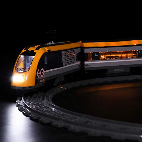 YUNXIAO Juego de iluminación LED para tren Lego 60197 City de pasajeros, seguro y fiable, compatible con Lego 42121 (solo luces, no modelos Lego).