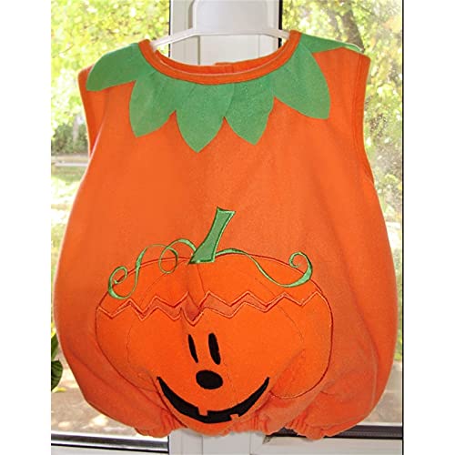 YWLINK Disfraz De Fiesta De Halloween Cosplay Sin Mangas Disfraz De Calabaza Para NiñOs NiñAs Traje De Juego/Juego De Roles Traje De Rendimiento Mono Lindo+Naranja Sombrero Regalo De Vacaciones