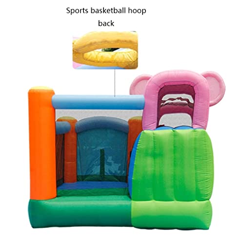 ZBBN Castillos hinchables, Juguete Grande, Interior, hogar, trampolín, tobogán al Aire Libre para niños, área de Juegos, interacción Entre Padres e Hijos para niños (Rosa 360 * 300 * 240 cm)