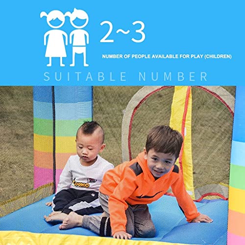 ZBBN Castillos hinchables para niños Casa de Rebote para niños de Interior pequeña para niños Piscina de Bolas Regalos de cumpleaños para niños (Azul 290x200x225cm)