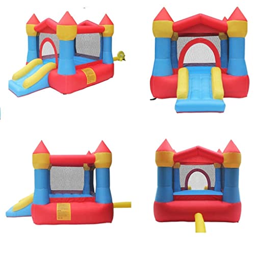 ZBBN Castillos hinchables Trampolín Inflable Tobogán Sala de Estar para niños Pequeño Patio de Juegos al Aire Libre Centro Comercial Parque Jardín de Infantes (Rojo 265 * 190 * 170 cm)