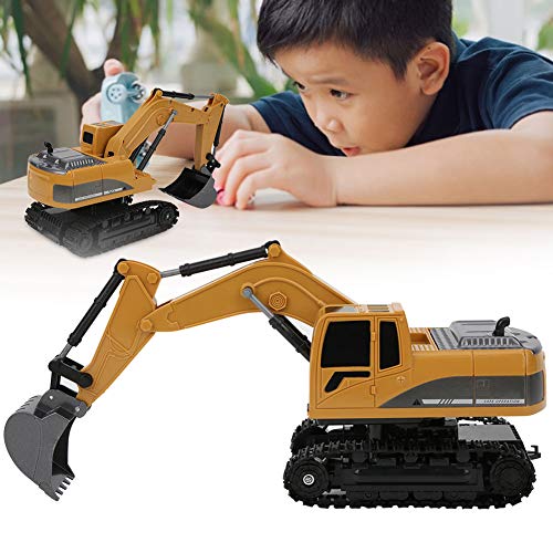 Zerodis 2.4G RC Vehículo de Juguete, 1:24 Coche de Control Remoto Juguete ingeniería Modelo de vehículo Excavadora Juguete para niños Vehículo Educativo Juguetes para niños y niñas Cumpleaños(Coche)