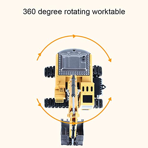 Zerodis 2.4G RC Vehículo de Juguete, 1:24 Coche de Control Remoto Juguete ingeniería Modelo de vehículo Excavadora Juguete para niños Vehículo Educativo Juguetes para niños y niñas Cumpleaños(Coche)