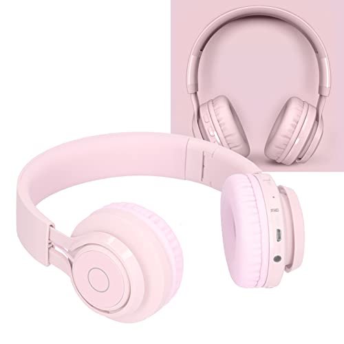 Zhat Auriculares para Niños, Protegen el Límite de Volumen Auditivo Auriculares Inalámbricos para Niños con Micrófono para Escuchar Música para Aprender(Rosado)