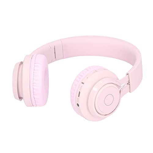 Zhat Auriculares para Niños, Protegen el Límite de Volumen Auditivo Auriculares Inalámbricos para Niños con Micrófono para Escuchar Música para Aprender(Rosado)