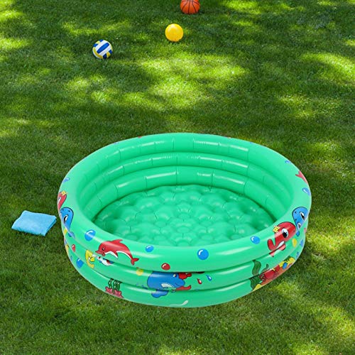 zhuolong Piscina Inflable Redonda para bebés y niños pequeños, Piscina Inflable portátil para niños, hogar, Interior, Exterior, para niños, niñas y niños(Green 90 cm)