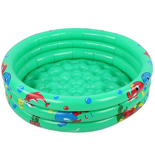 zhuolong Piscina Inflable Redonda para bebés y niños pequeños, Piscina Inflable portátil para niños, hogar, Interior, Exterior, para niños, niñas y niños(Green 90 cm)