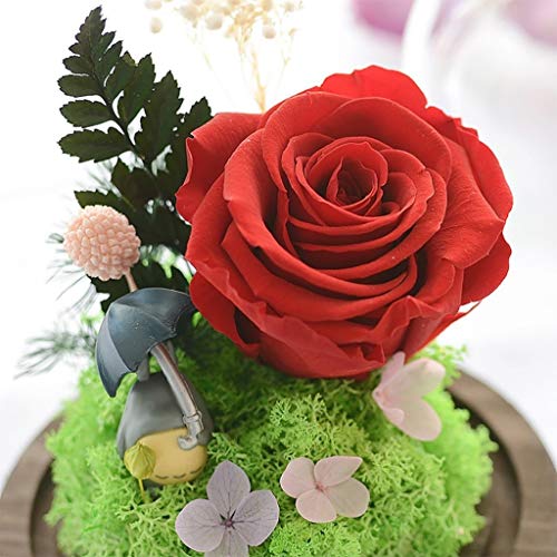 ZHUZEwei Flor Artificial Rosa roja Eterna Belleza y Bestia Salvaje Hecho a Mano de Rose y de Regalo Creativo hámster es Conveniente for