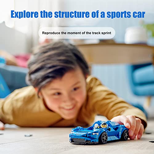 ZINIUKEJI 76902 Modelo de Carreras de Autos Deportivos, Compatible con McLaren Elva, Bloques de construcción ensamblados, Juego de Modelos de Carreras de Autos de Juguete para niños