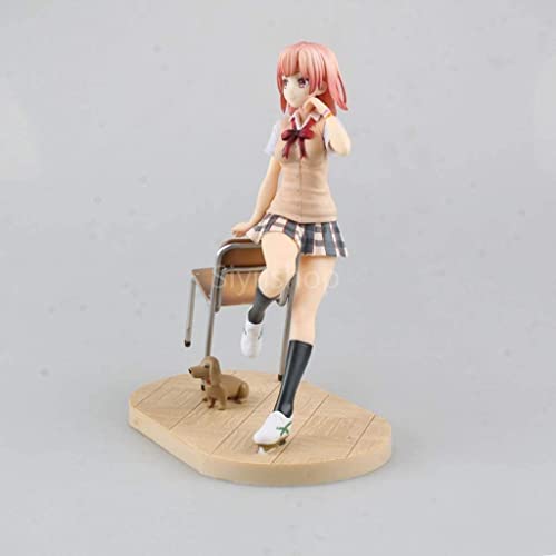 ZJIEX Mi Comedia romántica Adolescente Snafu también Yui Yuigahama Ani Estatua Figura de PVC - Juguete escultórico Muy detallado Alto 1,8 cm (7 Pulgadas) (versión no Original)