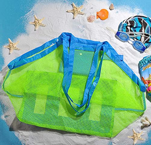 Zoiibuy Bolsa de Playa de Malla, Plegable Bolsa De Almacenaje para Juguetes De Playa De Ninos