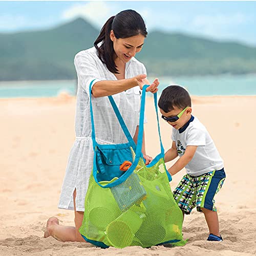 Zoiibuy Bolsa de Playa de Malla, Plegable Bolsa De Almacenaje para Juguetes De Playa De Ninos