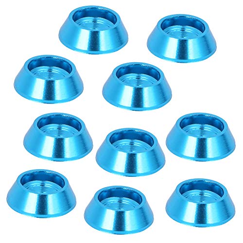 Zopsc-1 Arandelas RC, Cuña de Tornillo, 10 Piezas de Repuestos de Coche RC de Hermosos Colores para Coche RC MN-D90 Piezas de Coche RC(Azul)