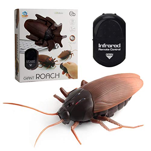 ZOYLINK RC Cucaracha Juguete Plástico Eléctrico Divertido RC Broma Juguete Realista Cucaracha Control Remoto Cucaracha Gato Juguete RC Broma Juguetes