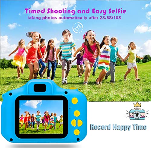 ZStarlite Cámara Digital para Niños, 1080P 2.0" HD Selfie Video Cámara Infantil, Regalos Ideales para Niños Niñas de 3-10 Años, con Tarjeta TF 32 GB, Lector de Tarjetas (Azul Amarillo)