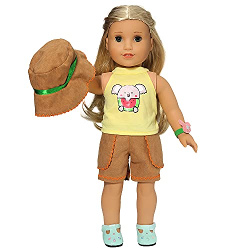 ZWOOS Ropa de Muñeca Bebé para New Born Baby Doll, Adorable Atuendo con Sombrero para Muñecas 35-43 cm