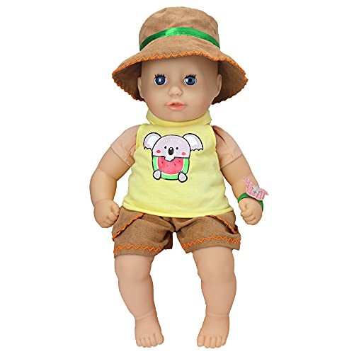 ZWOOS Ropa de Muñeca Bebé para New Born Baby Doll, Adorable Atuendo con Sombrero para Muñecas 35-43 cm