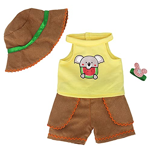 ZWOOS Ropa de Muñeca Bebé para New Born Baby Doll, Adorable Atuendo con Sombrero para Muñecas 35-43 cm