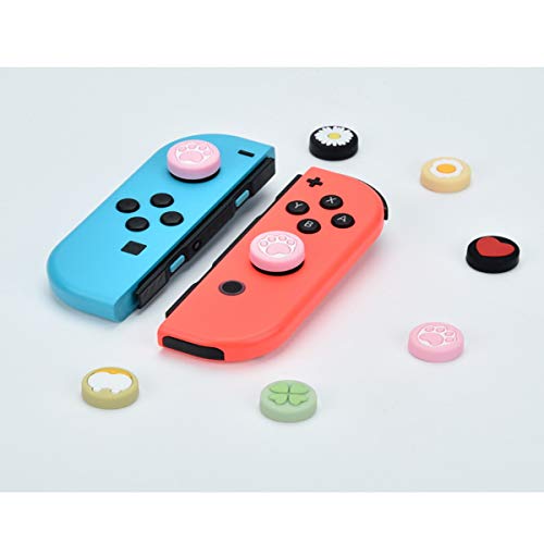 1 par de tapas para joystick compatible con Nintendo Switch & Lite, silicona suave, mejor agarre, anti sudoración (perro)