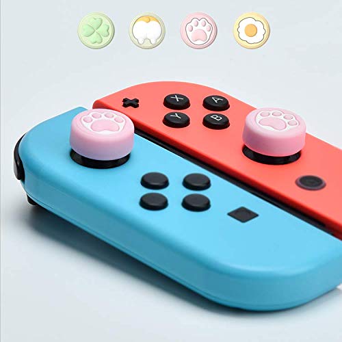 1 par de tapas para joystick compatible con Nintendo Switch & Lite, silicona suave, mejor agarre, anti sudoración (perro)