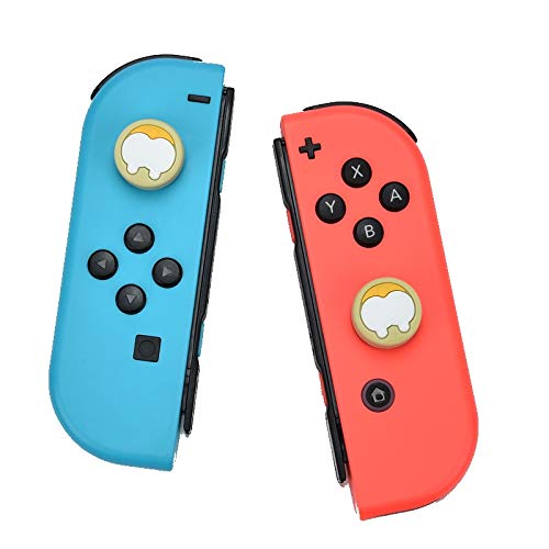 1 par de tapas para joystick compatible con Nintendo Switch & Lite, silicona suave, mejor agarre, anti sudoración (perro)