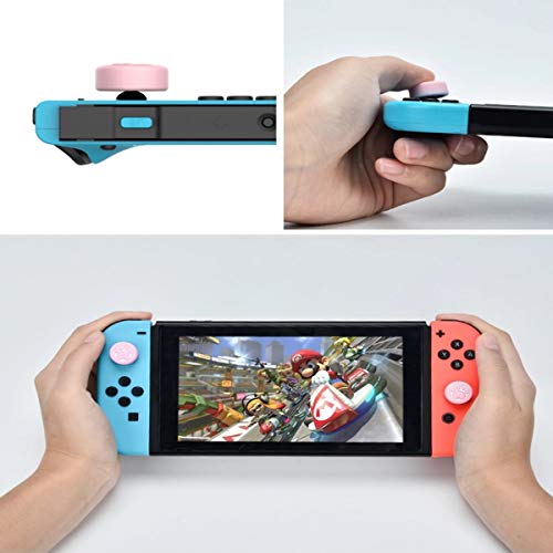 1 par de tapas para joystick compatible con Nintendo Switch & Lite, silicona suave, mejor agarre, anti sudoración (perro)