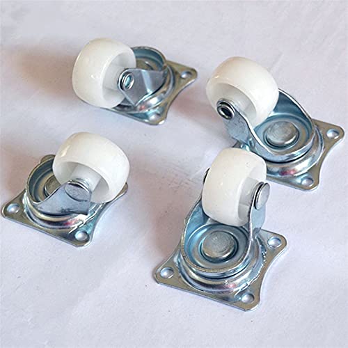 1 PC Ruedas giratorias universales 1" muebles rueda rueda blanca PÁGINAS Rueda de rodillo dual de nylon for silla de trolley de plataforma giratorio fijo (Size : A)