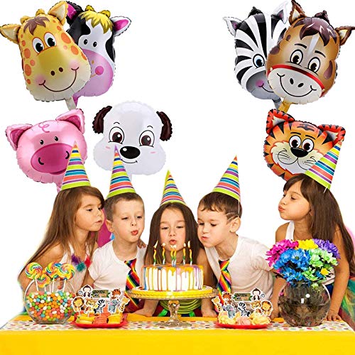 10 Piezas Globos Animales Cumpleaños,Cumpleaños de los Niños,Globos Animales Helio,Globos Animales Globos,Globos infantiles,Globo de Lámina Animal,Globos Animales Helio(tamaño grande)