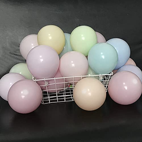 100 bolsas de globos de color, 10 pulgadas Macaron globos de color, globos de látex engrosados para decoraciones de fiesta, artículos de boda para fiestas de cumpleaños o decoraciones de arco