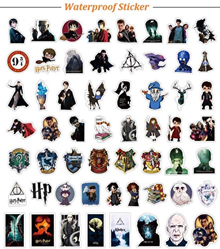 100 pegatinas de Harry Potter Graffiti Stickers con dibujos animados para monopatín, guitarra, portátil, botella de agua, PVC