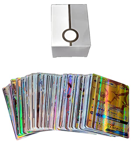 100/200 PCS Shiny Vmax Cards, Flash Card Funny Card Game, Kids Gift Collectible Cards, Ultra Rare (100 Cartas inglesas)