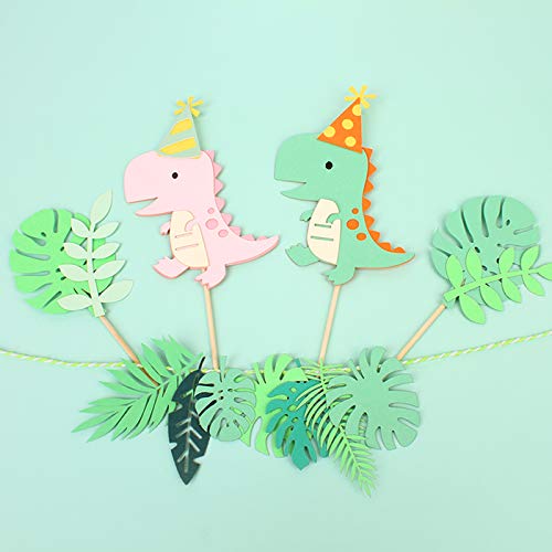 11 piezas Torta de Dinosaurio, Cute Cake Toppers, Decoración de Pastel de Dinosaurio, Cupcake Decoration for Kids Birthday Party