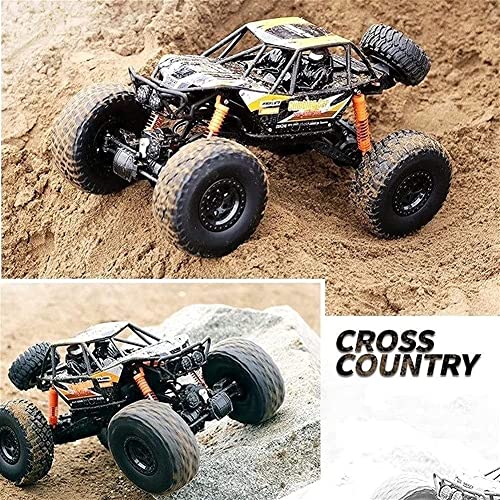 1/10 Large Scale All Terrain Car 4×4 2.4G 4WD Crawler Climber Kid's Birthday Remote Control Toy Car Gift RC Buggy Racing Car Stunt RC Off-Road Remote Control Vehicle Toy (2batterys)