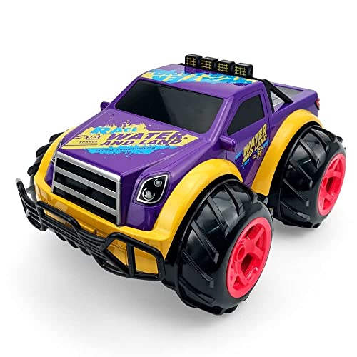 1/14 Scale RC Car Amphibious All-Terrain Offroad Vehicle Monster Climbing RC Truck 2.4G Electric Radio Control Cars with Wear-Resistant Tires/Bumpers Hobby Toy Car for Kids