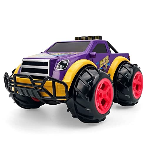 1/14 Scale RC Car Amphibious All-Terrain Offroad Vehicle Monster Climbing RC Truck 2.4G Electric Radio Control Cars with Wear-Resistant Tires/Bumpers Hobby Toy Car for Kids