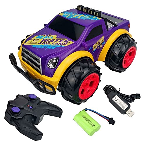 1/14 Scale RC Car Amphibious All-Terrain Offroad Vehicle Monster Climbing RC Truck 2.4G Electric Radio Control Cars with Wear-Resistant Tires/Bumpers Hobby Toy Car for Kids