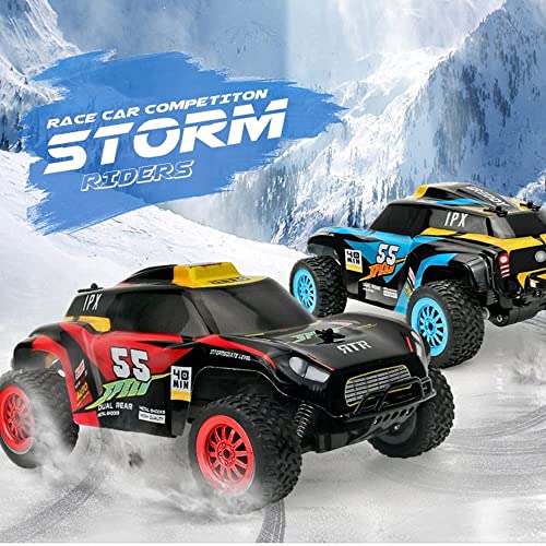 1/18 Sacle RC Car RWD Off-Road High Speed Racing All Terrain Climbing Truck with Damping 2.4Ghz Electric Toy Vehicle Toy Cars for Kids Boy (Blue)