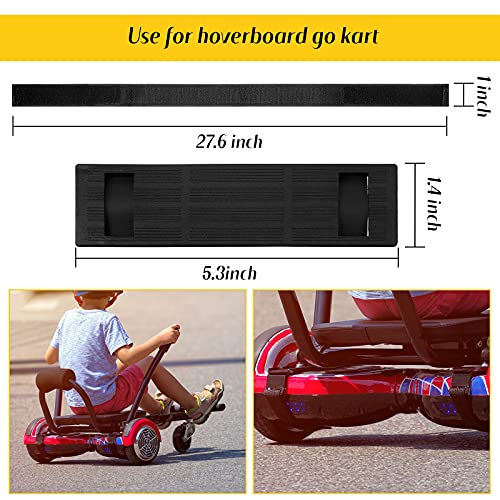 12 Correas Ajustables de Hoverboard y Gancho Protector de Correa y Cable de Sujeción de Bucle Correas de Repuesto de Hoverboard para Accesorio de Kart Scooter (70 cm/ 27,56 pulgadas)