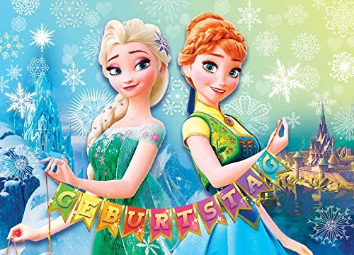 12 tarjetas de invitación y 12 sobres para fiestas de cumpleaños y cumpleaños infantiles, compatibles con Frozen La reina de hielo n.º 2