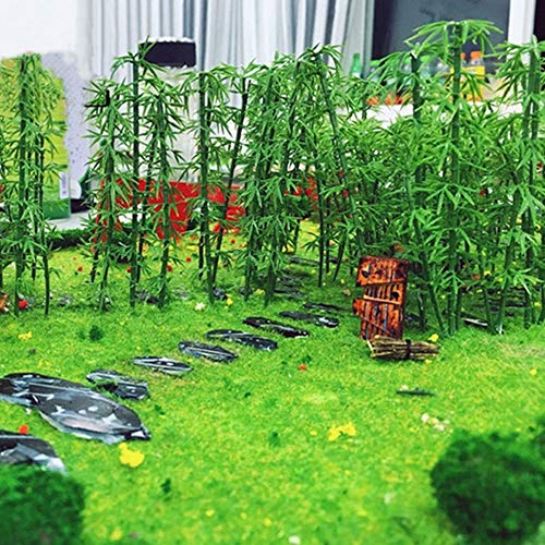 120 PCS Modelo de Árbol Bambú, Woohome 5 Tamaños Árboles de Bambú de Plástico Mezclados Árboles de Tren Árbol Diorama de Paisaje de Ferrocarril Árboles de Arquitectura para DIY Paisaje