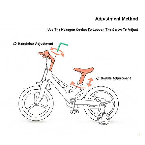 12/14/16 Pulgadas Bicis Infantiles Bicicletas NiñOs Cuadro AleacióN Magnesio Freno Delantero En U Freno Disco Trasero Manillar SillíN Regulable En Altura Apto NiñOs 2 A 13 AñOs