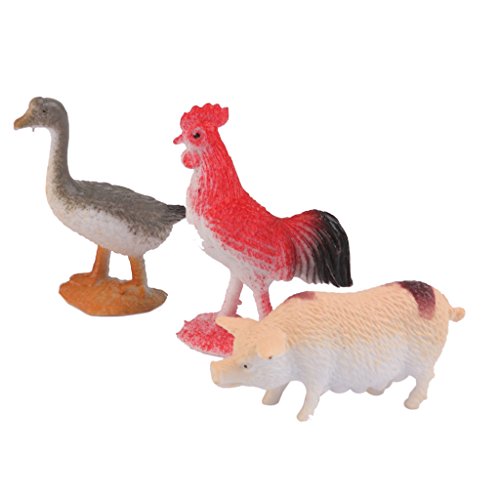 12pcs Juguetes Modelo de Animales de Plástico Juguetes Plásticos