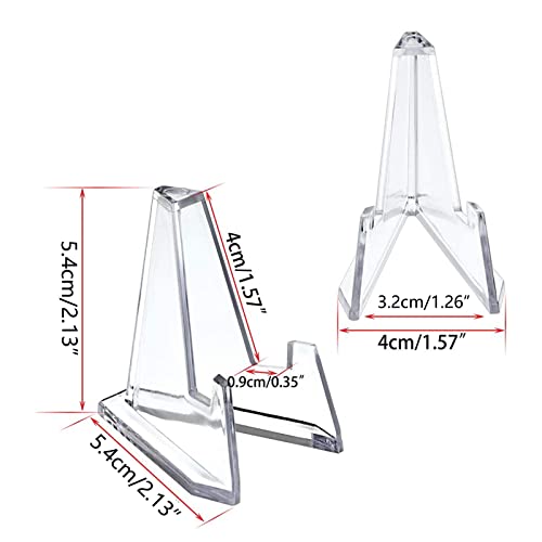 15 Piezas Expositor de Monedas, Soporte Exhibición Monedas Caballete Acrílico Soporte Mini Pantalla Transparente Soporte Caballete para Visualización de Insignia de Moneda de Medallas