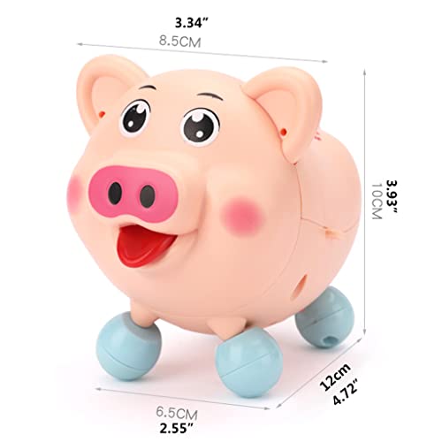 16MG Creativo novedad caminando dibujos animados Piggie juguetes realistas luces de sonido eléctrico inteligente luminoso música niños amor regalo robot piggy para niños