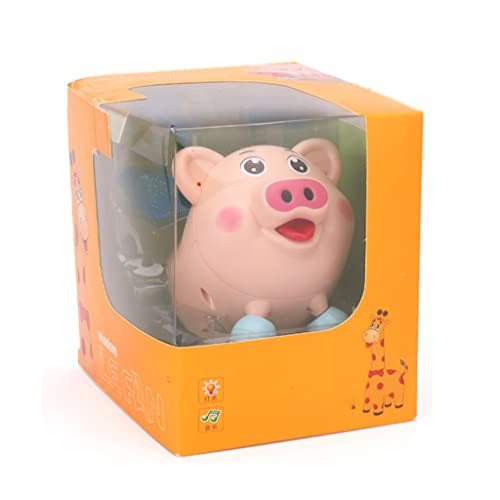 16MG Creativo novedad caminando dibujos animados Piggie juguetes realistas luces de sonido eléctrico inteligente luminoso música niños amor regalo robot piggy para niños