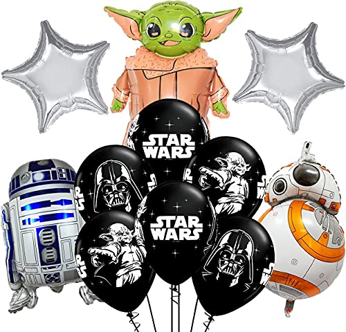 17 globos de helio de Star Wars Miotlsy-decoración de fiesta de cumpleaños con temática de Star Wars para niños para Regalos de niños Suministros decoración