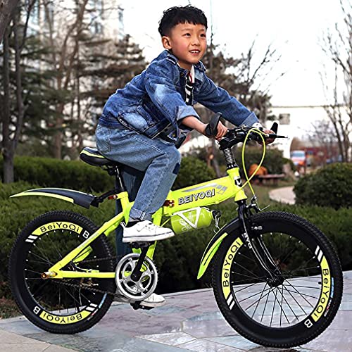 18/20/22 Pulgadas Bici Infantiles NiñOs Bicicleta MontañA Plegable Frenos Dobles Delanteros Y Traseros Bicicleta Velocidad úNica/Velocidad Variable Adecuada NiñOs Mayores 6 AñOs